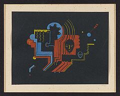 Heinz Loew - Ohne Titel Masken, 77277-6, Van Ham Kunstauktionen