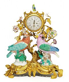 Frankreich - Kleine Pendule mit Papageien, 58709-34, Van Ham Kunstauktionen