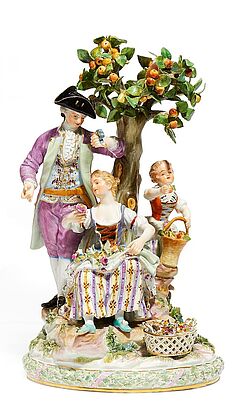 Meissen - Galantes Paar unter Apfelbaum, 58051-75, Van Ham Kunstauktionen