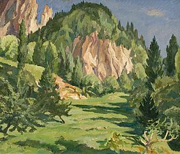 Max Clarenbach - Sommerlicher Hochgebirgswald, 80609-11, Van Ham Kunstauktionen