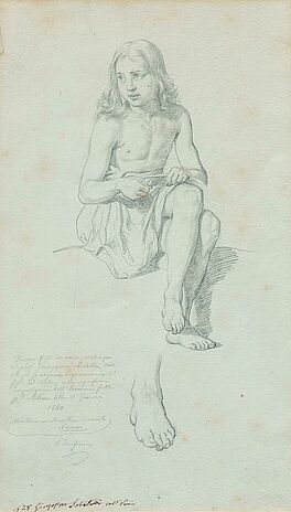 Giuseppe Sabatelli - Studie eines sitzenden jungen Mannes, 77740-37, Van Ham Kunstauktionen