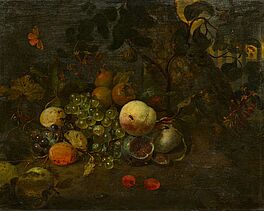 Jan Mortel - Stillleben mit Fruechten auf einem Waldboden, 73618-1, Van Ham Kunstauktionen