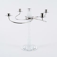 Rene Lalique - Kerzenleuchter mit geschwungenen Armen, 76847-52, Van Ham Kunstauktionen