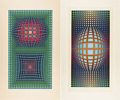 Victor Vasarely - Konvolut von 2 Serigrafien, 75371-5, Van Ham Kunstauktionen