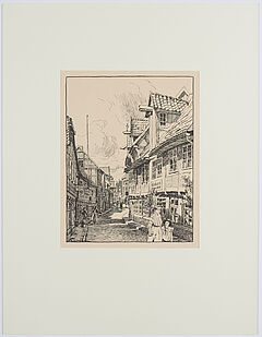 Friedrich Kallmorgen - Konvolut aus 5 Druckgraphiken Die Elbe bei Altona Spitzbergen Mausi zeichnet in Grossvaters Atelier Sonnenglanz und Strassenansicht, 69447-126, Van Ham Kunstauktionen