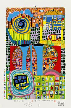 Friedensreich Hundertwasser - Lacrime blue, 58821-1, Van Ham Kunstauktionen