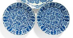 Delft - Paar grosse Schuesseln mit Blumendekor, 64541-19, Van Ham Kunstauktionen