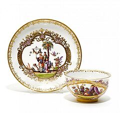 Meissen - Koppchen und Unterschale mit Chinoiserien, 55585-9, Van Ham Kunstauktionen