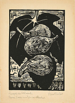 Erich Heckel - 30 Jahresblatt Feigenblatt und Fruechte, 77940-7, Van Ham Kunstauktionen