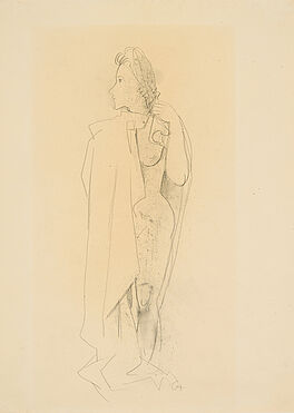 Karl Hofer - Stehende Frau mit Umhang, 80374-214, Van Ham Kunstauktionen