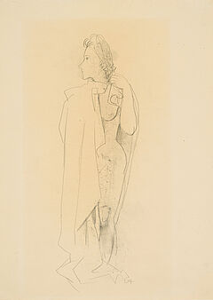 Karl Hofer - Stehende Frau mit Umhang, 80374-214, Van Ham Kunstauktionen