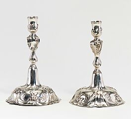 Breslau - Paar Leuchter mit Rocailledekor, 68381-5, Van Ham Kunstauktionen