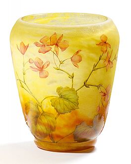 Daum Freres - Vase mit floralem Dekor, 56952-10, Van Ham Kunstauktionen