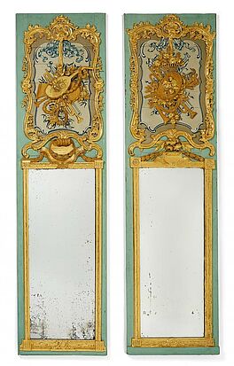 Zwei grosse und prachtvolle Rokoko Spiegel Paneele, 56525-5, Van Ham Kunstauktionen