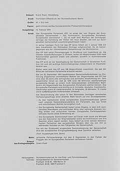 Joseph Beuys - Ersttagsblatt Erste Direktwahl zum Europaeischen Parlament, 65546-213, Van Ham Kunstauktionen