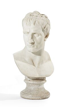 Italien - Monumentale Bueste Napoleon I Bonaparte als Mars Pacificus, 69456-1, Van Ham Kunstauktionen