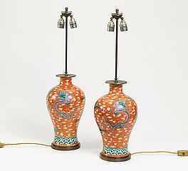 Paar Vasen als Lampen montiert, 64541-2, Van Ham Kunstauktionen