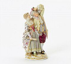 Meissen - Galantes Paar mit Blumen und Faecher, 55812-6, Van Ham Kunstauktionen