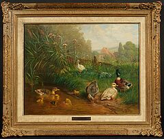 Carl Jutz d.Ä. - Entenfamilie am Bach, 80707-7, Van Ham Kunstauktionen