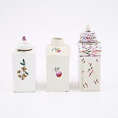 Teedose mit Atlasdekor<br > amp Teedosen mit Blumendekor, 65760-28, Van Ham Kunstauktionen