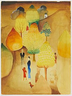 Carlo Mense - Spaziergaengerin im Park, 76183-2, Van Ham Kunstauktionen