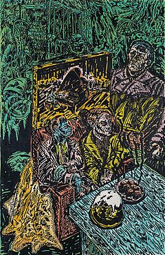 Joerg Immendorff - 3 Oktober 90 Aus Langer Marsch auf Adler, 68069-1, Van Ham Kunstauktionen