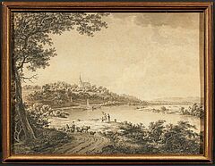 Adrian Zingg - Zwei Flusslandschaften an der Elbe ua Blick auf Priessnitz, 75689-15, Van Ham Kunstauktionen