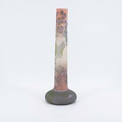 Emile Galle - Grosse Stangenvase mit Hortensien, 75906-13, Van Ham Kunstauktionen