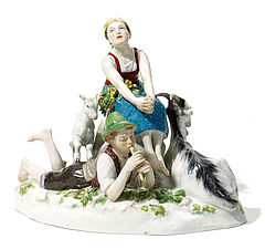 Meissen - Gruppe Ziegenhirten, 55417-26, Van Ham Kunstauktionen