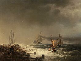 Andreas Achenbach - Stuermischer Tag an der hollaendischen Kueste, 80609-7, Van Ham Kunstauktionen