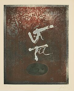 Antoni Tapies - La pierre trouant le sens mais plus tard le ciel au fond de lentaille, 80374-562, Van Ham Kunstauktionen