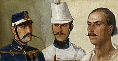 Franzoesischer Meister - Kopfstudie dreier franzoesischer Soldaten, 65925-12, Van Ham Kunstauktionen