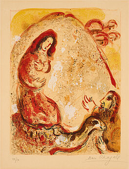 Marc Chagall - Rahel entwendet die Goetzenbilder ihres Vaters Aus Dessins pour la Bible, 76851-3, Van Ham Kunstauktionen