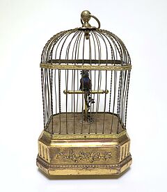 Zwei Singvogelautomaten in Form von Vogelbauern, 73179-2, Van Ham Kunstauktionen