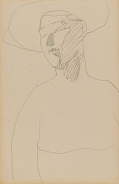 Amedeo Modigliani - Frau mit Hut im Halbprofil, 77243-1, Van Ham Kunstauktionen