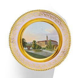 KPM - Bildteller mit Ansicht vom Schloss in Weimar, 81787-22, Van Ham Kunstauktionen