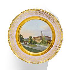 KPM - Bildteller mit Ansicht vom Schloss in Weimar, 81787-22, Van Ham Kunstauktionen