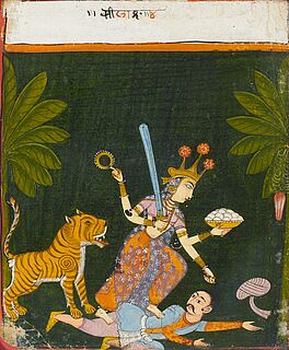 Zwei Bilder mit der Goettin Durga, 63195-48, Van Ham Kunstauktionen