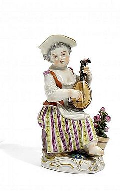 Meissen - Maedchen mit Mandoline, 56528-18, Van Ham Kunstauktionen