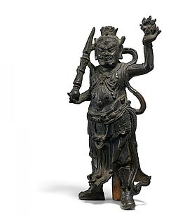 Begleiter des Brahma mit phurbu und flammendem Rad, 66172-2, Van Ham Kunstauktionen