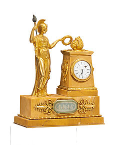 Kleine Formenuhr mit Pallas Athene, 55189-9, Van Ham Kunstauktionen