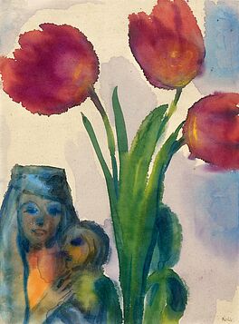 Emil Nolde - Madonna mit Tulpen, 59151-1, Van Ham Kunstauktionen