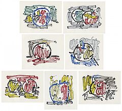 Roy Lichtenstein - Seven Apple Woodcuts Series, 70001-797, Van Ham Kunstauktionen