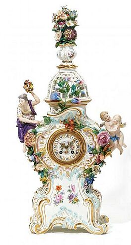Meissen - Pendule mit Allegorie der Flora, 55417-79, Van Ham Kunstauktionen