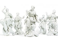 Meissen - 5 Figuren aus der Reihe Die Musen, 65685-5, Van Ham Kunstauktionen