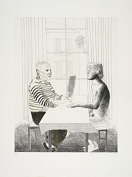 David Hockney - Artist and model, 76000-53, Van Ham Kunstauktionen
