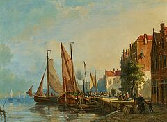 Johannes Frederick Hulk - Hafenansicht bei Dordrecht, 76466-2, Van Ham Kunstauktionen