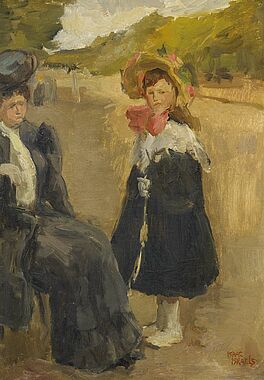 Isaac Israels - Paris Mutter mit ihrer Tochter auf der Avenue des Champs-Elysees, 70659-1, Van Ham Kunstauktionen