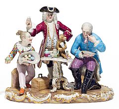 Meissen - Quacksalber mit Krankem und Harlekin, 60143-1, Van Ham Kunstauktionen