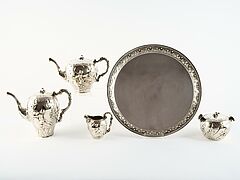 Schleissner  Sons - Vierteiliges Kaffee- und Teeservice mit Amoretten, 81306-2, Van Ham Kunstauktionen